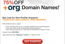 Domain .org新注五年只要11.24美金